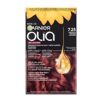 Garnier Olia Red Lacquers Боя за коса за жени 60 g Нюанс 7.25 Ruby Red