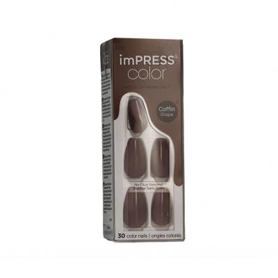 Kiss imPRESS Color Coffin Shape Изкуствени нокти за жени 30 бр Нюанс 507 Dusk Till Dawn