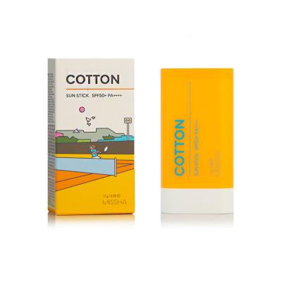 Missha All Around Safe Block Cotton Sun Stick SPF50+ Слънцезащитен продукт за лице 17 g