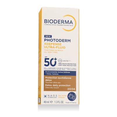 BIODERMA Photoderm Xdefense Ultra-Fluid SPF50+ Слънцезащитен продукт за лице за жени 40 ml Нюанс Shade 04