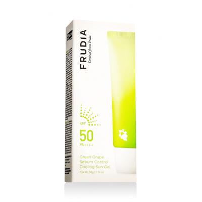 Frudia Green Grape Sebum Control Cooling Sun Gel SPF50+ Слънцезащитен продукт за лице 50 g