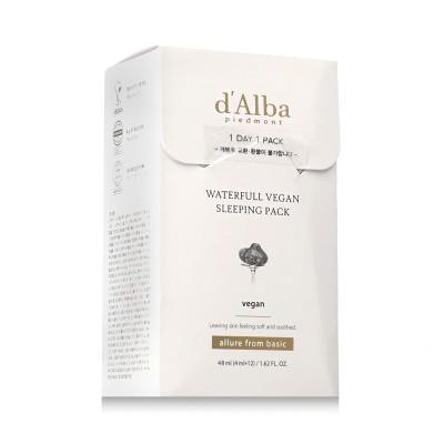 d&#039;Alba White Truffle Waterfull Vegan Sleeping Pack Маска за лице за жени 12x4 ml