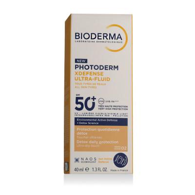 BIODERMA Photoderm Xdefense Ultra-Fluid SPF50+ Слънцезащитен продукт за лице за жени 40 ml Нюанс Shade 02