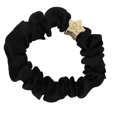 By Eloise London Silk Scrunchie Gold Star Ластик за коса за жени 1 бр Нюанс Black