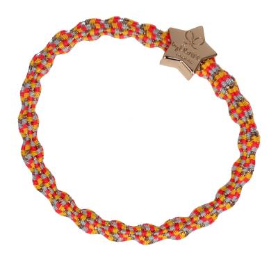 By Eloise London Metallic Gold Star Ластик за коса за жени 1 бр Нюанс Tropicana