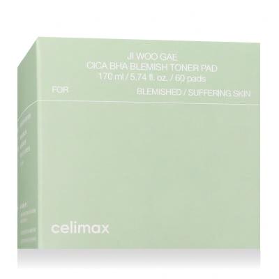 Celimax Ji Woo Gae Cica BHA Blemish Toner Pad Лосион за лице 60 бр