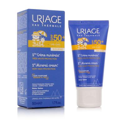 Uriage Bébé 1st Mineral Cream SPF50+ Слънцезащитна козметика за тяло за деца 50 ml