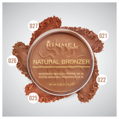 Rimmel London Natural Bronzer SPF15 Бронзант за жени 14 гр Нюанс 022 Sun Bronze