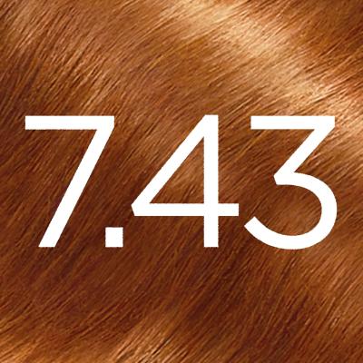 L&#039;Oréal Paris Excellence Creme Triple Protection Боя за коса за жени 48 ml Нюанс 7,43 Dark Copper Gold Blonde