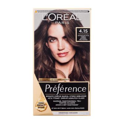 L'Oréal Paris Préférence Боя за коса за жени 60 ml Нюанс 4.15
