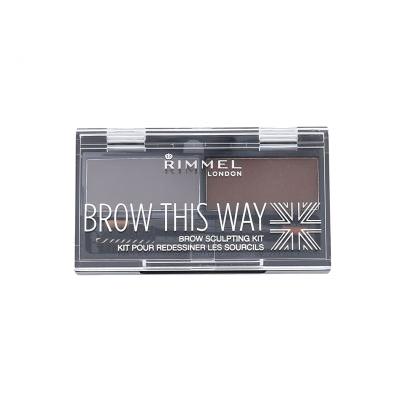 Rimmel London Brow This Way Комплекти и палитри за вежди за жени 2,4 g Нюанс 003 Dark Brown