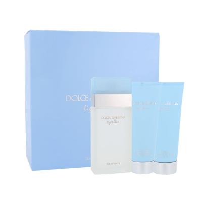 Dolce&Gabbana Light Blue Подаръчен комплект EDT 100 ml + душ гел 100 ml + крем за тяло 100 ml увредена кутия