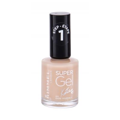 Rimmel London Super Gel By Kate STEP1 Лак за нокти за жени 12 ml Нюанс 011 Bare Yourself