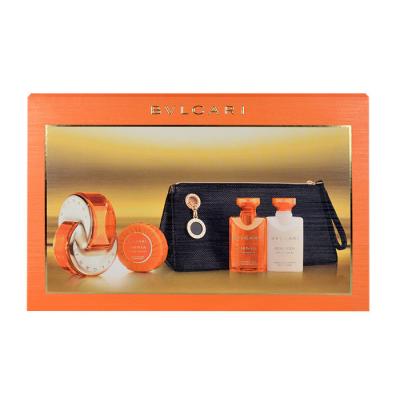 Bvlgari Omnia Indian Garnet Подаръчен комплект EDT 65ml + 40ml лосион за тяло + 40ml душ гел + 50g сапун + козметична чанта увредена кутия