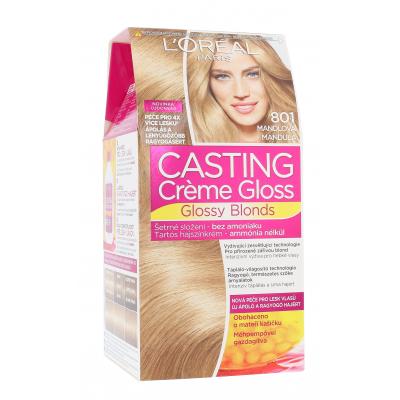 L&#039;Oréal Paris Casting Creme Gloss Glossy Blonds Боя за коса за жени 48 ml Нюанс 801 Silky Blonde