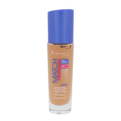 Rimmel London Match Perfection SPF20 Фон дьо тен за жени 30 ml Нюанс 303 True Nude