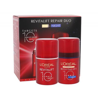 L'Oréal Paris Revitalift 10 Repair SPF20 Подаръчен комплект дневен грижа за лицето 50 ml + нощен грижа за лицето 50 ml
