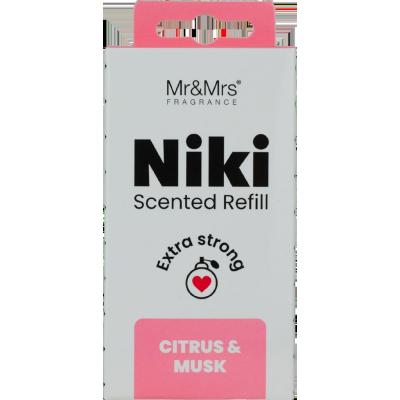 Mr&amp;Mrs Fragrance Niki Refill Citrus &amp; Musk Ароматизатор за автомобил Пълнител 1 бр
