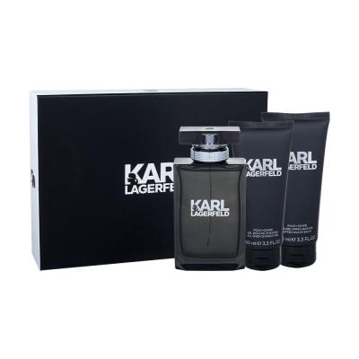 Karl Lagerfeld Karl Lagerfeld For Him Подаръчен комплект EDT 100 ml + балсам за след бръснене 100 ml + душ гел 100 ml увредена кутия