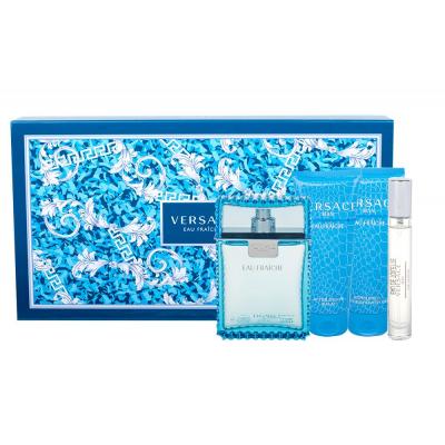 Versace Man Eau Fraiche Подаръчен комплект EDT 100 ml + балсам за след бръснене 100 ml + душ гел 100 ml + EDT 10 ml
