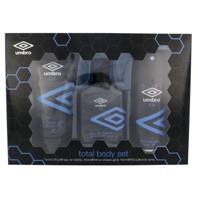 UMBRO Ice Подаръчен комплект EDT 75 ml + душ гел 150 ml + дезодорант 150 ml увредена кутия