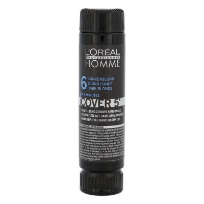 L'Oréal Professionnel Homme Cover 5´ Боя за коса за мъже 3x50 ml Нюанс 6 Dark Blond увредена кутия