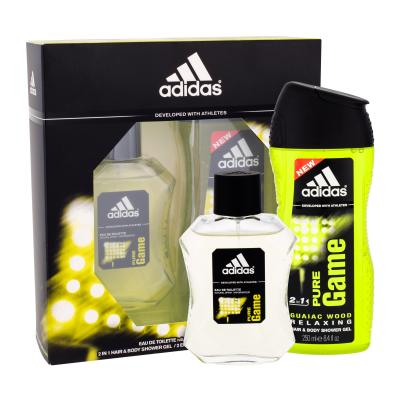 Adidas Pure Game Подаръчен комплект EDT 100 ml + душ гел 250 ml увредена кутия