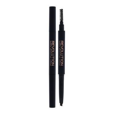 Makeup Revolution London Duo Brow Definer Молив за вежди за жени 0,15 g Нюанс Medium Brown