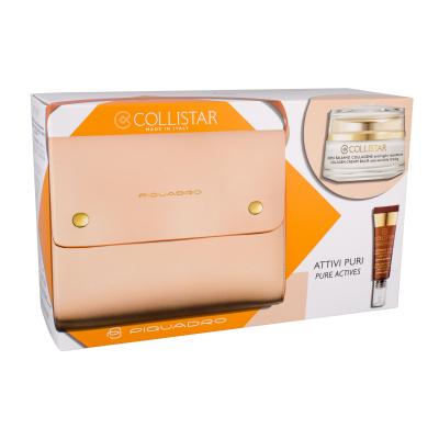 Collistar Pure Actives (Attivi Puri) Collagen Cream Balm Подаръчен комплект дневна грижа за лице 50 ml + околоочна грижа 7,5 ml + чантичка увредена кутия