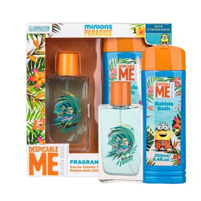 Minions Minions Paradise Подаръчен комплект EDT 75 ml + пяна за вана 250 ml увредена кутия