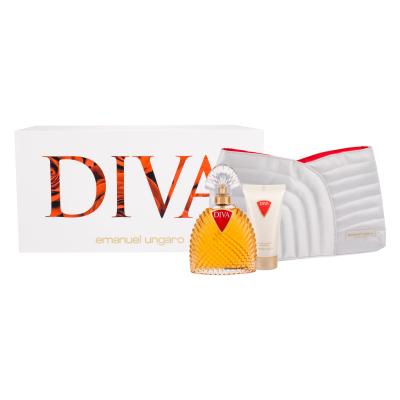 Emanuel Ungaro Diva Подаръчен комплект EDP 100 ml + лосион за тяло 50 ml + козметична чантичка увредена кутия