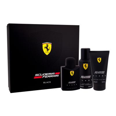 Ferrari Scuderia Ferrari Black Подаръчен комплект EDТ 125 ml + душ гел 150 ml + дезодорант 150 ml увредена кутия