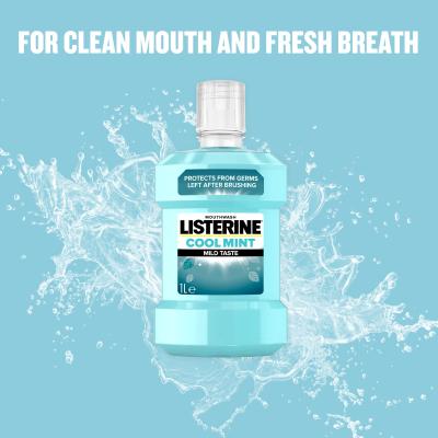 Listerine Cool Mint Mild Taste Mouthwash Вода за уста 1000 ml