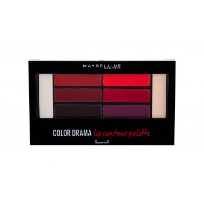 Maybelline Color Drama Lip Contour Palette Червило за жени 4 g Нюанс 01 Crimson Vixen