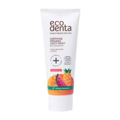 Ecodenta Cosmos Organic Juicy Fruit Паста за зъби за деца 75 ml