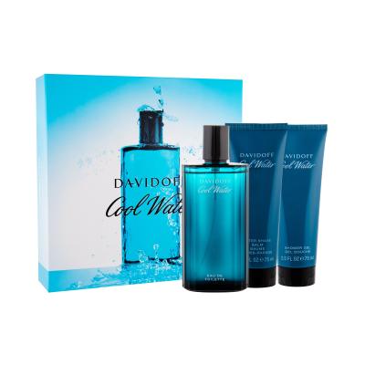 Davidoff Cool Water Подаръчен комплект EDT 125 ml + балсам след бръснене 75 ml + душ гел 75 ml увредена кутия