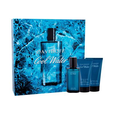 Davidoff Cool Water Подаръчен комплект EDT 40 ml + душ гел 50 ml + балсам след бръснене 50 ml увредена кутия