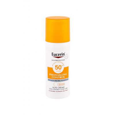 Eucerin Sun Protection Photoaging Control CC Cream SPF50+ Слънцезащитен продукт за лице за жени 50 ml Нюанс Medium