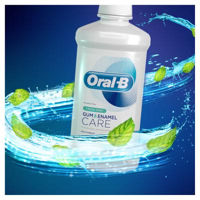 Oral-B Gum &amp; Enamel Care Fresh Mint Вода за уста 500 ml