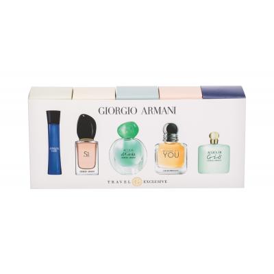 Giorgio Armani Mini Set Подаръчен комплект EDP Si 7 ml + EDP Acqua di Gioia 5 ml + EDP Because It´s You 7 ml + EDP Acqua di Gio 5 ml + EDT Code 3 ml
