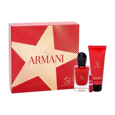 Giorgio Armani Sì Passione Подаръчен комплект EDP 50 ml + лосион за тяло 75 ml + блясък за устни Lip Maestro 400 1,5 ml
