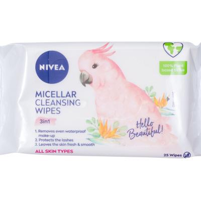 Nivea Cleansing Wipes Micellar 3in1 Почистващи кърпички за жени 25 бр