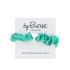 By Eloise London Silk Scrunchie Silver Heart Ластик за коса за жени 1 бр Нюанс Jungle Green