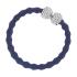 By Eloise London Silver Bling Diamanté Bow Ластик за коса за жени 1 бр Нюанс Navy Blue