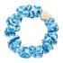 By Eloise London Silk Scrunchie Gold Heart Ластик за коса за жени 1 бр Нюанс Blue Leopard