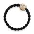 By Eloise London Bling Charms Gold Diamanté Clover Leaf Ластик за коса за жени 1 бр Нюанс Black