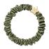 By Eloise London Skinny Silk Scrunchie Gold Star Ластик за коса за жени 1 бр Нюанс Olive Green
