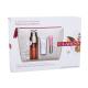 Clarins Double Serum Collection Подаръчен комплект  серум за лице Double Serum 50 ml + балсам за лице Beauty Flash Balm 15 ml + гланц за устни Natural Lip Perfector 5 ml 01 Rose Shimmer + козметична чантичка увредена кутия