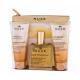 NUXE Huile Prodigieuse Подаръчен комплект  сухо олио Huile Prodigieuse 100 ml + душ олио Prodigieux 100 ml + лосион за тяло Prodigieux 100 ml + козметична чантичка