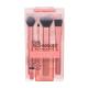 Real Techniques Brushes Base Core Collection Подаръчен комплект  контурна четка 1 бр + четка за оформяне на детайли 1 бр + четка за пудра 1 бр + четка за фон дьо тен 1 бр + поставка 1 бр увредена кутия